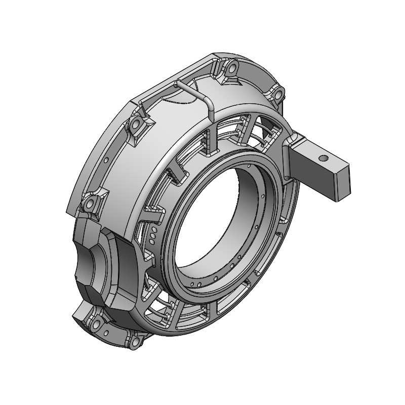 Isometric drawing of A-End Bearing Housing.