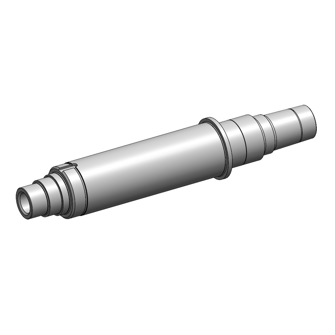 Isometric drawing of rotor shaft.
